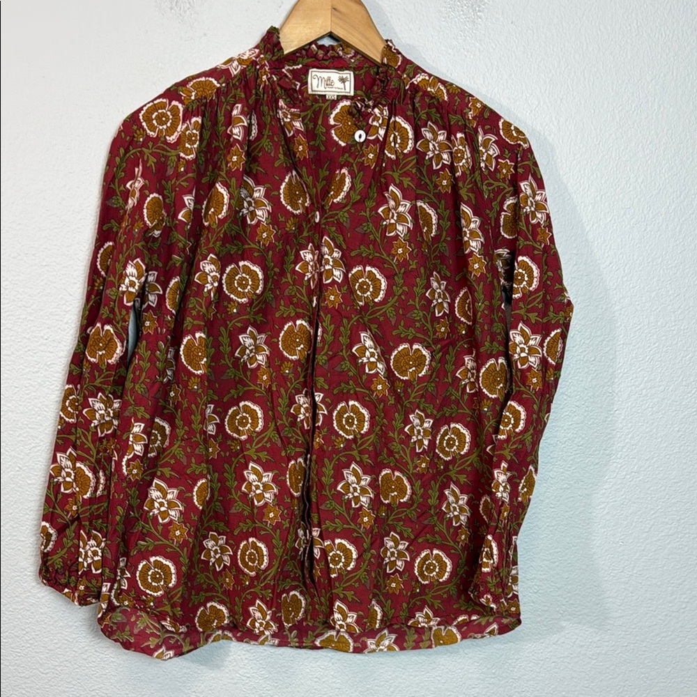 Mille‎ Resort & Travel Floral Button-Up Blouse